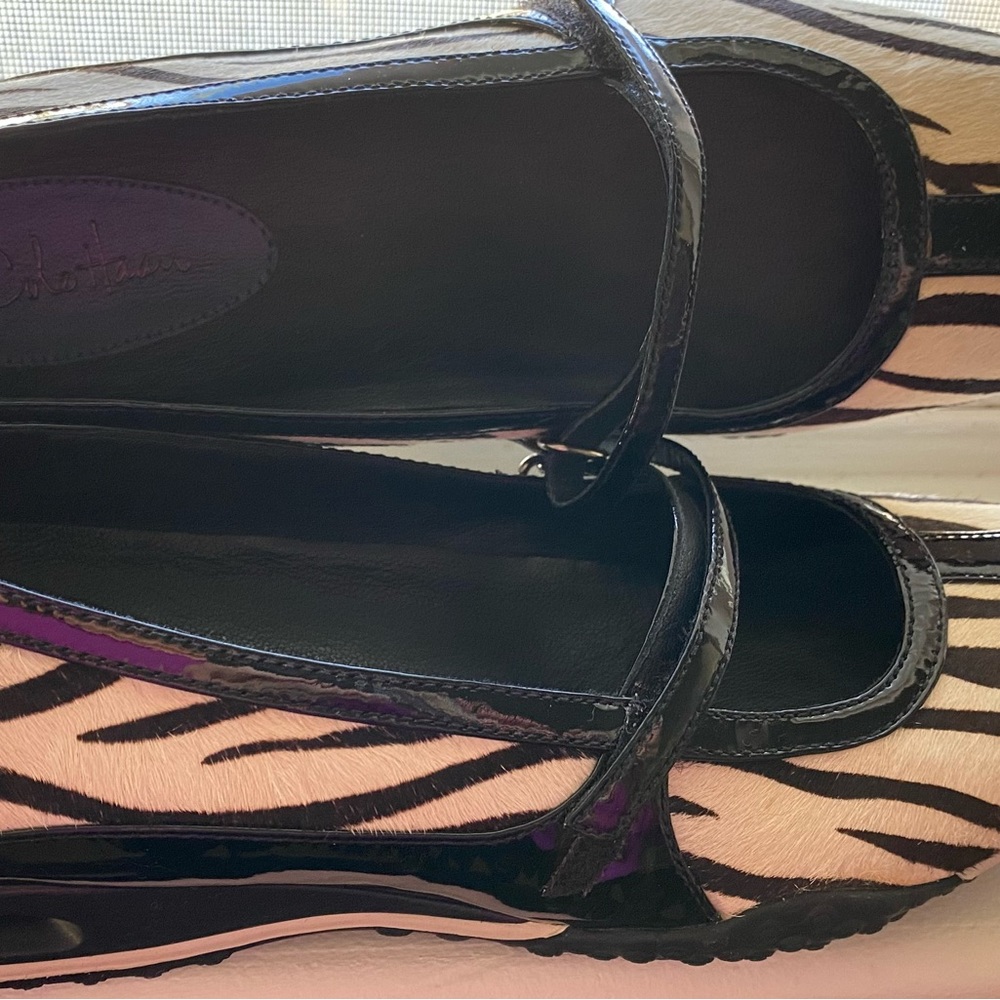 Unused zebra print ballet flats